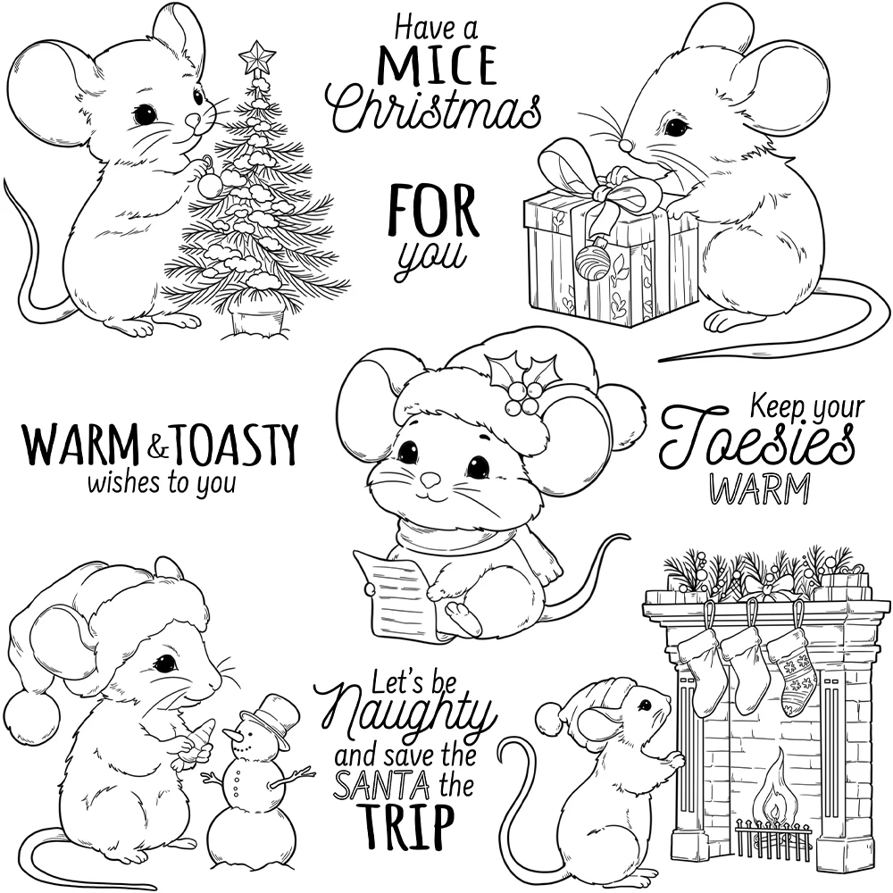 Mangocraft милая маленькая мышка рождественские подарки вырубные штампы прозрачный