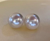 pair of 6 7mm natural south sea genuine white round best luster jewelry loose pearl natural loose gemstones 0011