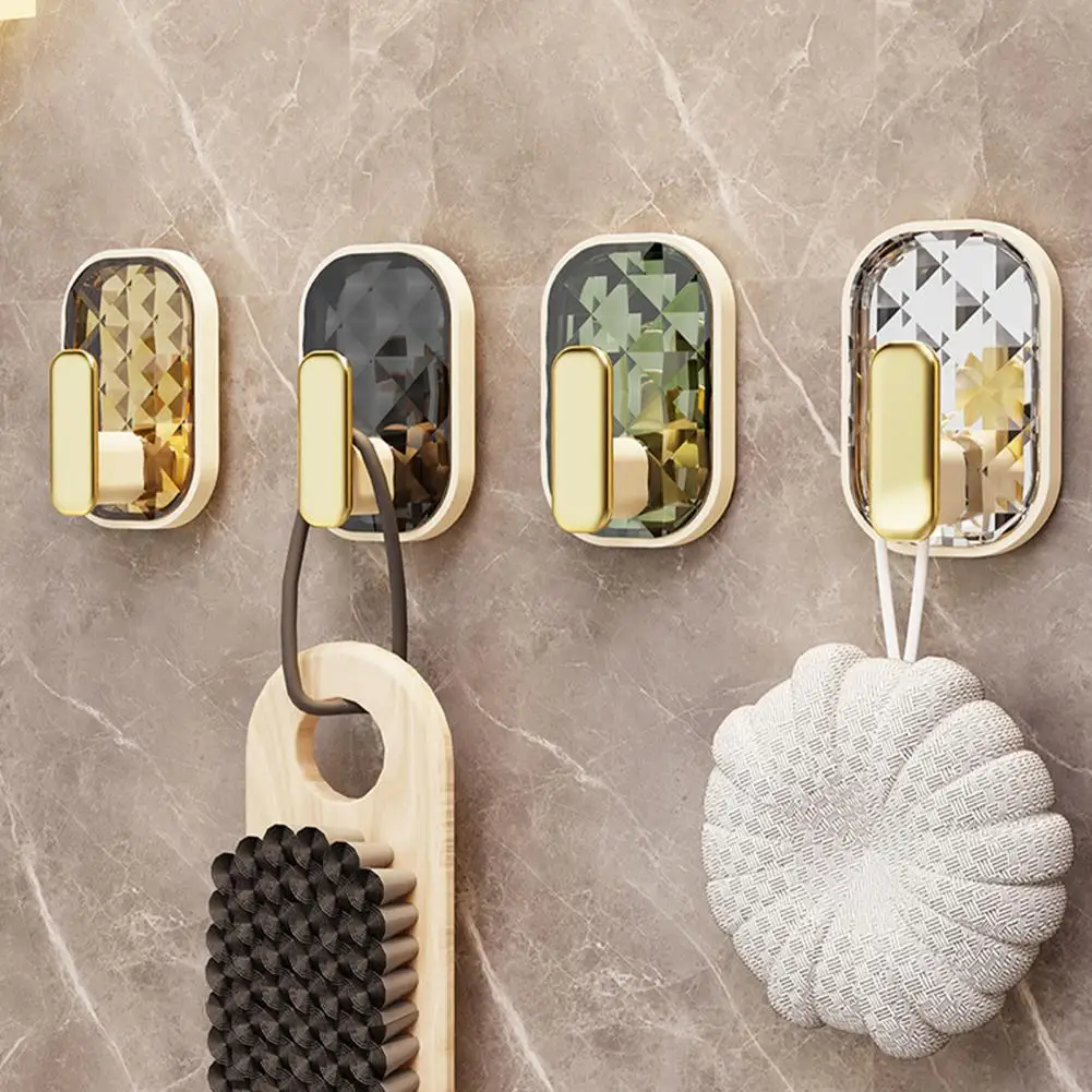 

4Pcs Towel Hangers Durable Compact Unique Texture Wall Hooks Clothes Key Towel Hangers Home Supplies Wall Hooks Storage Hooks