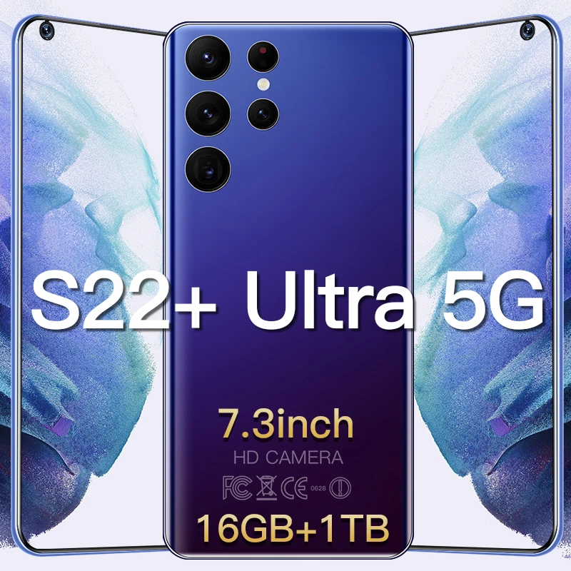 

2022 S22 Ultra Global Version 7.3 inch Smartphone 16GB+1TB 6800mAh 48MP Mobile Phones 5G Network Unlocked Smartphone Celulares