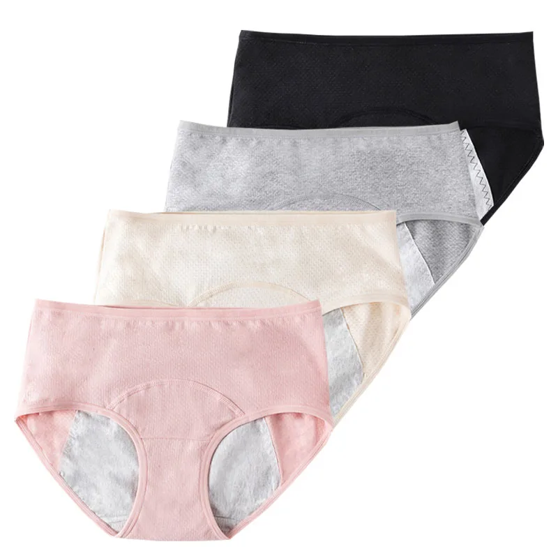 Physiological Period Underwear Woman Cotton Antibacterial Menstrual Cycle Panties Women Sexy Leakproof Absorbent Women's Briefs