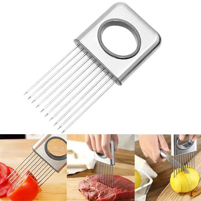 

Onion Tomato Vegetable Holder Stainless Steel Meat Potato Fork Home Restaurant Kitchen Tool