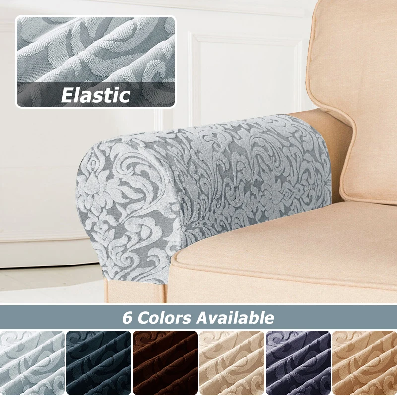 

Noble Jacquard Fabric Sofa Armrest Covers Stretch Middle Ages Style Armchair Cover Washable Armrest Sofas Covers For Hotel Home