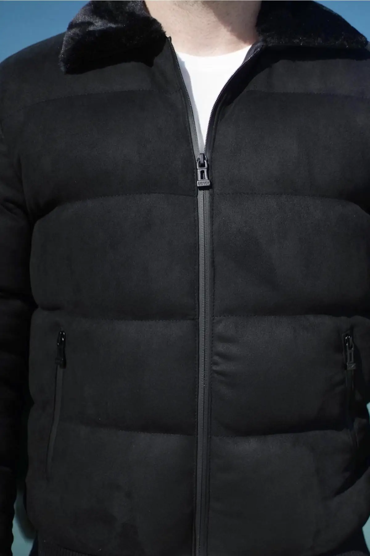 Men's Black Suede Coat