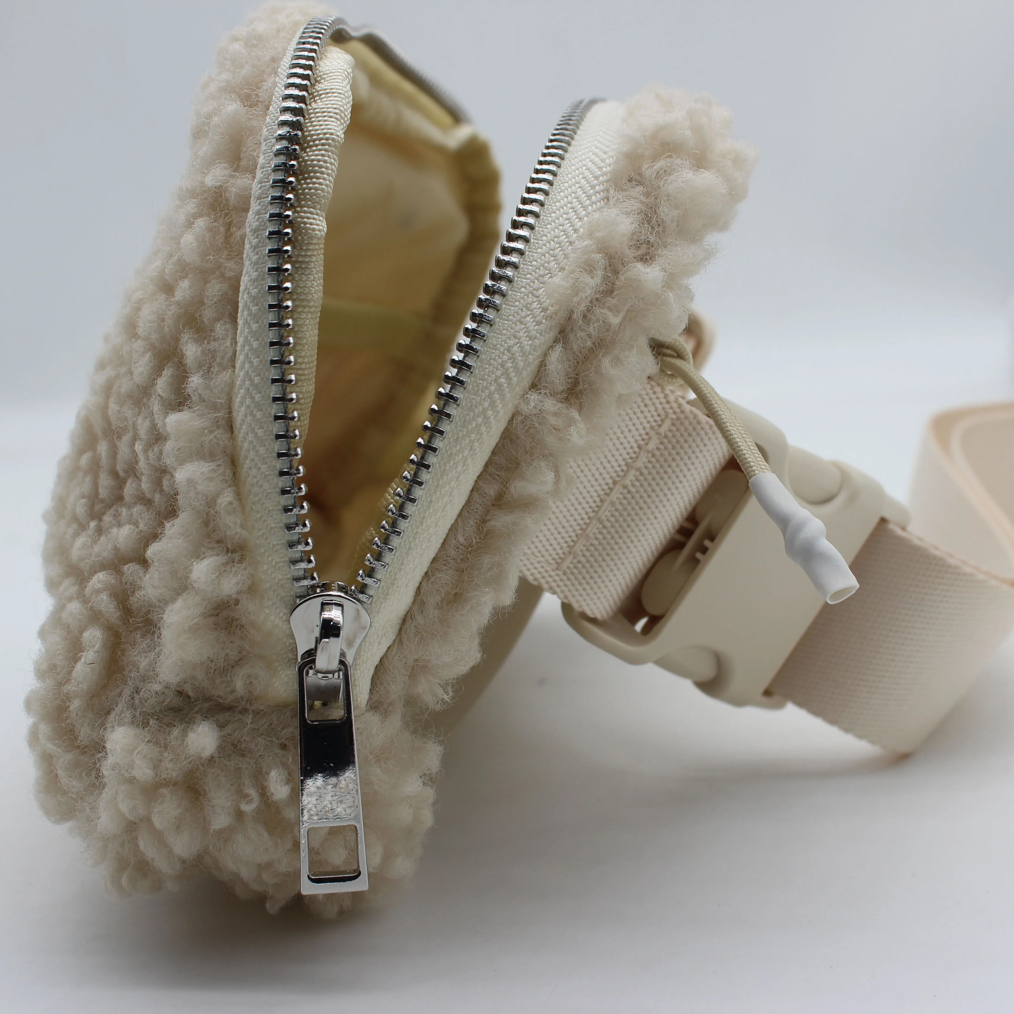 HATTZI Забавная сумка Sherpa для женщин Тедди унисекс пушистая Повседневная поясная