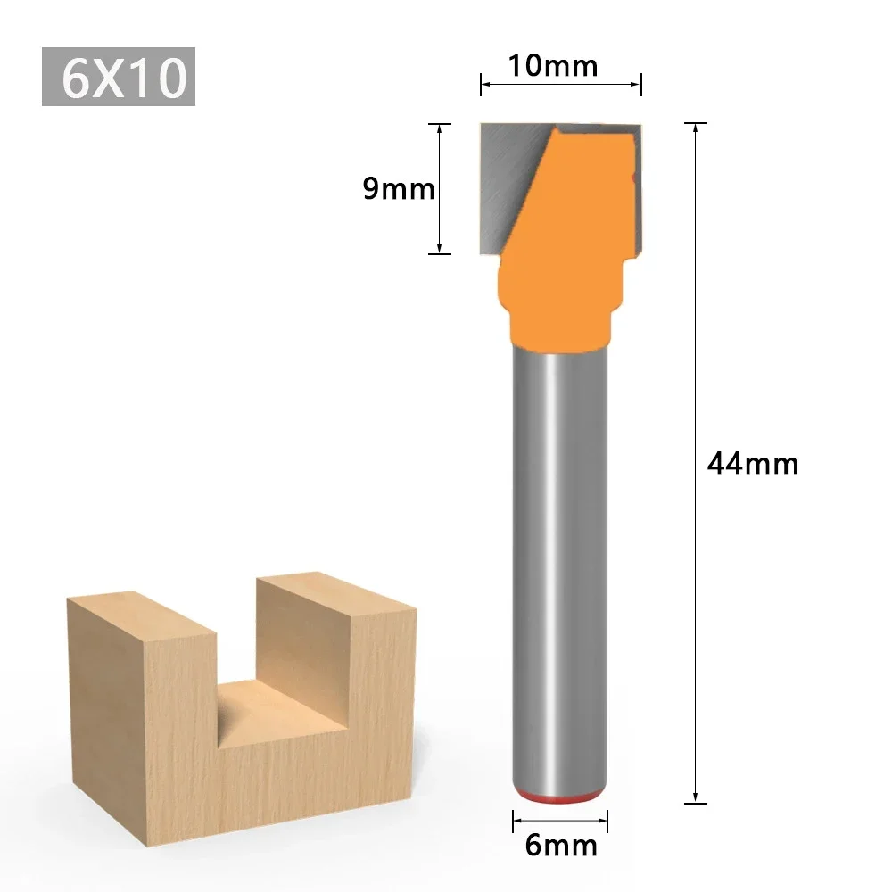 1 шт., 6 мм, фреза с хвостовиком, резьба по дереву, чистка нижней части, гравировальная фреза, инструмент для работы по дереву, твердосплавные фрезы по дереву