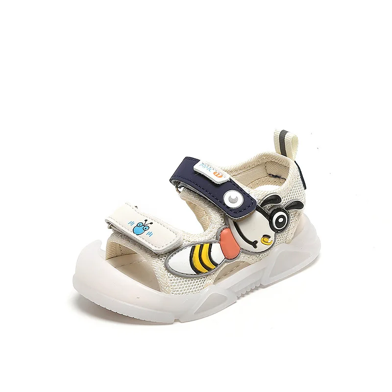 

2023 Summer Cartoon Children Covered Toes Boys Sandals Caterpillars Cute Kids Fashion Open-toe Versatile Soft Girls Beach Shoes