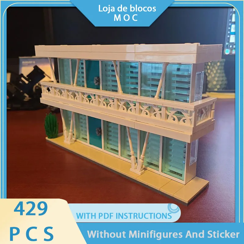 Фото Изысканный новый конструктор MOC: модель уличной сцены, квартира Декстера Моргана, технологичный модульный набор для сборки, праздничный подарок, DIY-конструктор. №1