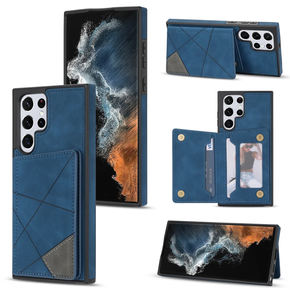 

Leather Protect Phone Cover for Samsung Galaxy S22 Ultra S21FE S20 Plus A53 A12 A52S A71 A51 Note 20 Wallet Card Slot Back Cover