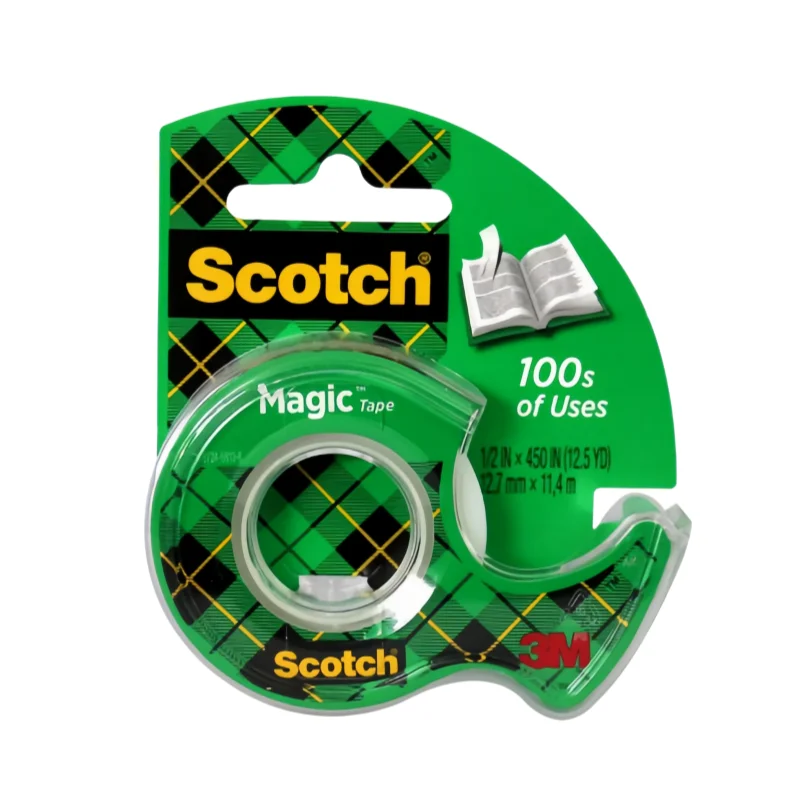 Фото Оригинальная лента 3M Scotch 810 Magic Tape, невидимая клейкая лента с диспенсером, запасной рулон 19ммx33м, для офиса и школы №3