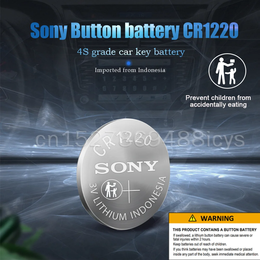 50 шт./лот Sony CR1220 CR 1220 ECR1220 GPCR1220 BR1220 LM1220 DL1220 3 в литиевая батарея для часов батарейки