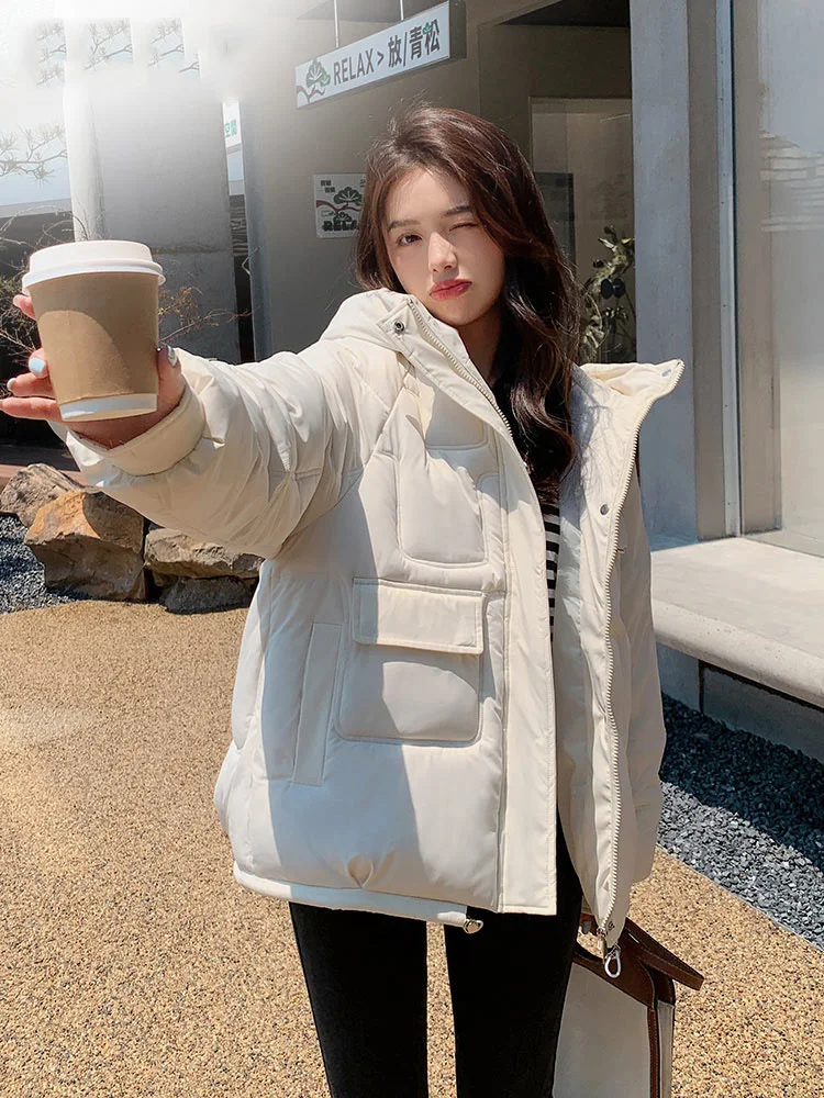 MEILLY DOLPHIN Cotton Padded Short Parkas New Hooded Down Winter Jacket Women 6 Colors Thick Warm Winter Coat Female Outerwear