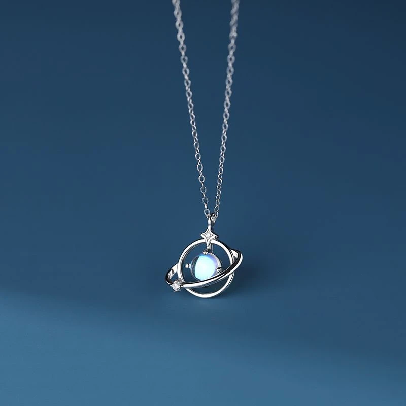 

Женское Ожерелье Подвеска из серебра 925 пробы с лунным камнем