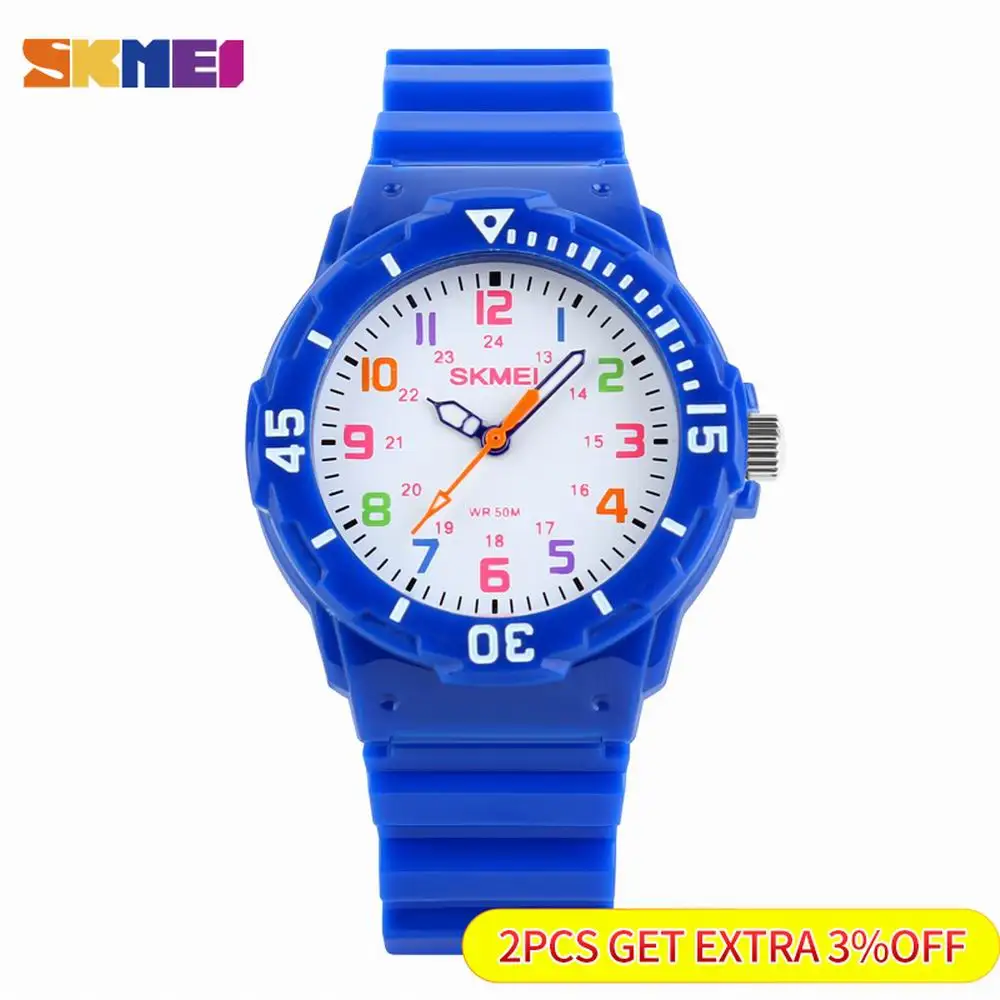 

SKMEI Fashion Casual Kids Watches 5bar Waterproof Quartz Wristwatches Jelly Kids Clock Children Watch montre enfant 1043