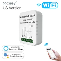 moesgo diy wifi smart light switch module smart lifetuya and wireless remote control compatible with amazon alexagoogle home