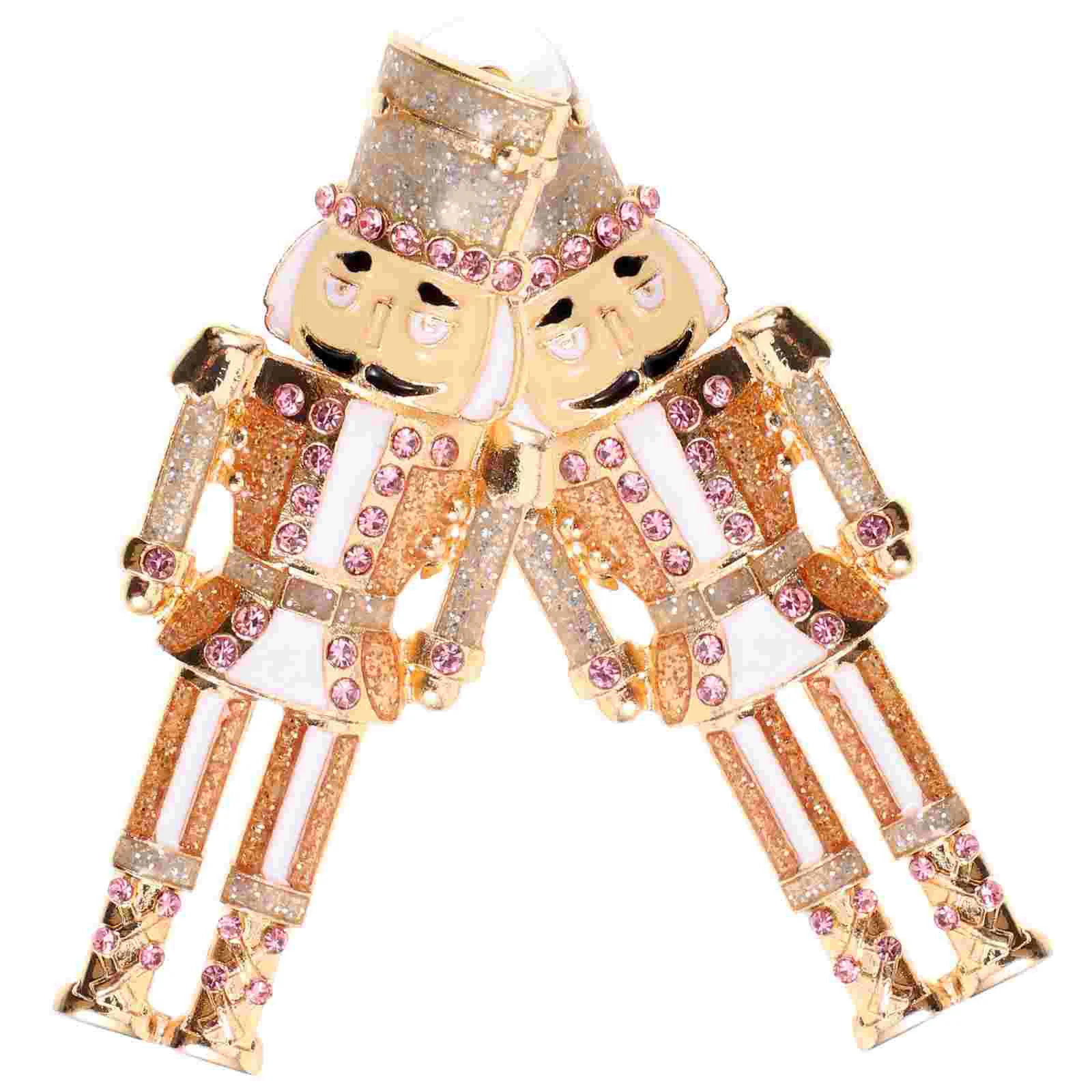 Женские серьги Щелкунчик со стразами европейские и американские красочные