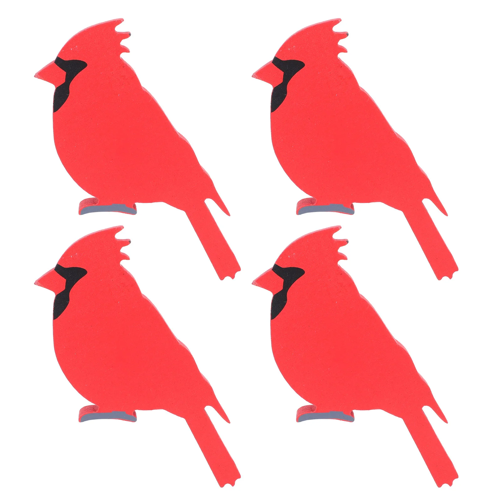 

4pcs Christmas Style Scene Bird Decors Christmas Scene Adornments Bird Decors