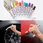 12 цветов краски маркер Водонепроницаемая устойчивая к выцветанию автомобильная шина протектор Металл Перманентная краска авторучка для протектора Резина CD металлическая авторучка