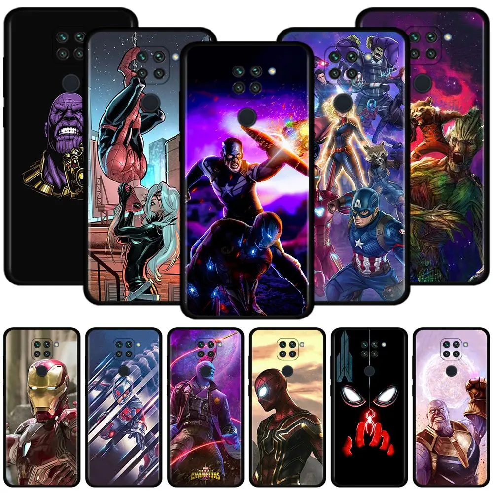 

Marvel Thanos Avengers Phone Case For Xiaomi Redmi Note 9S 9T 9 8T 11S 11 10 8 Pro for Redmi K50 K40S K40 10C 10 9A 9C 9 Coque
