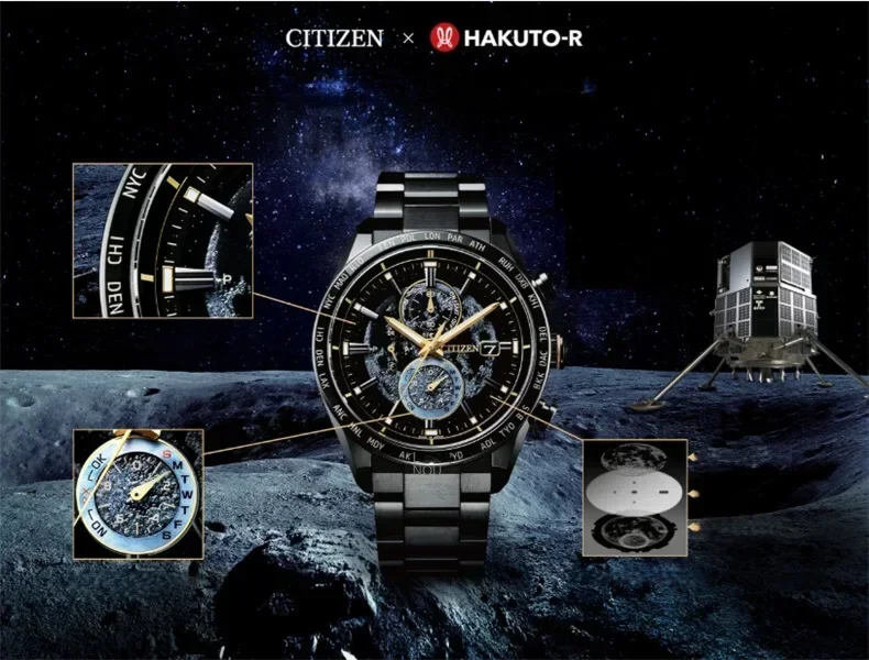 Часы CITIZEN Luxury The Back of Moon Мужские кварцевые модные повседневные мужские часы с
