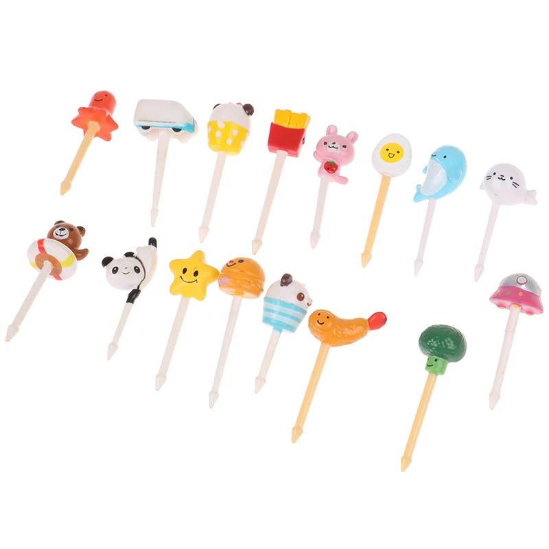 

5 шт., вилки для фруктов в виде животных