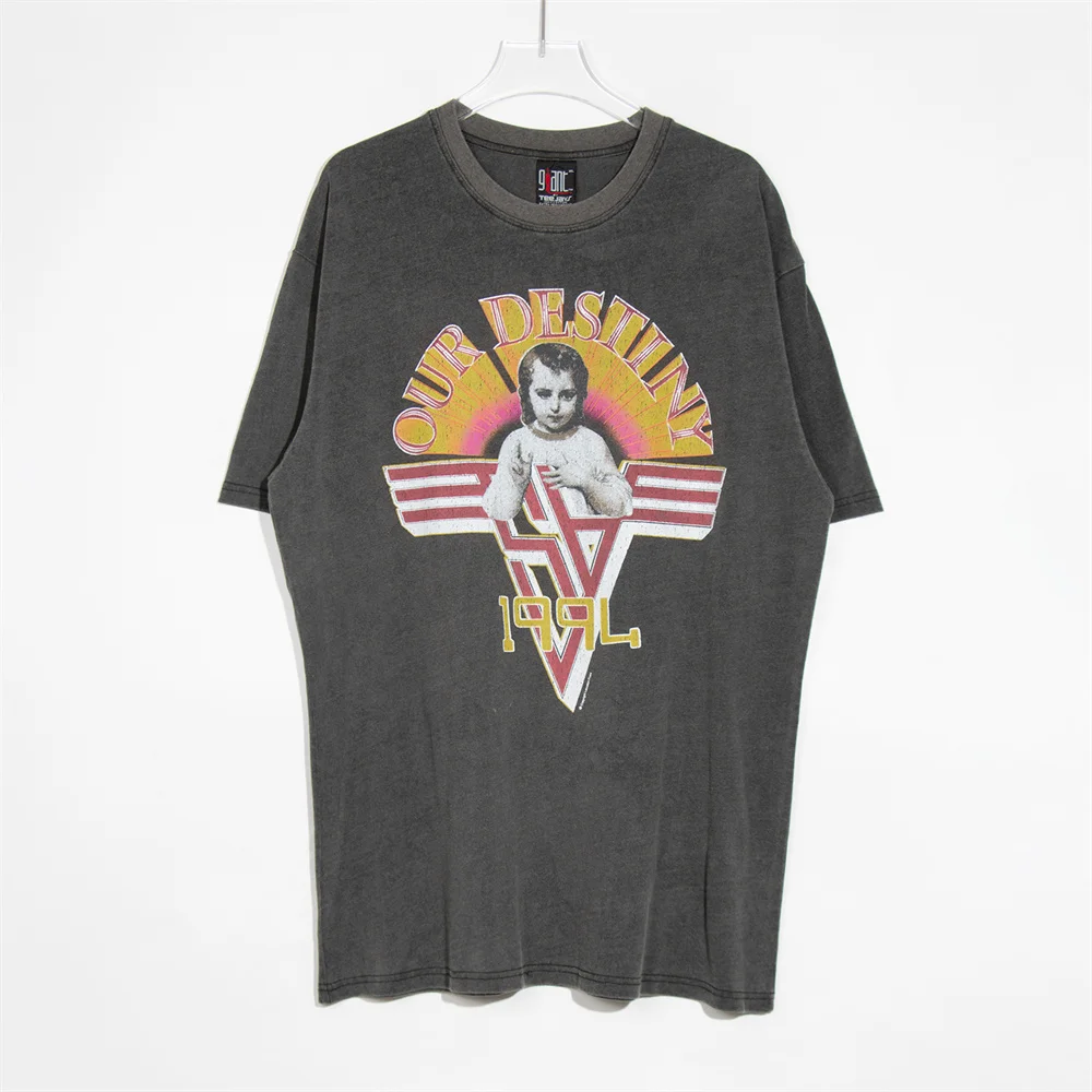 

CZTOP Street VTG Fashion SAINT MICHAEL AMR Angel Vintage Retro Printing Oversize High-Street Tee T-shirt Tops for Men Women