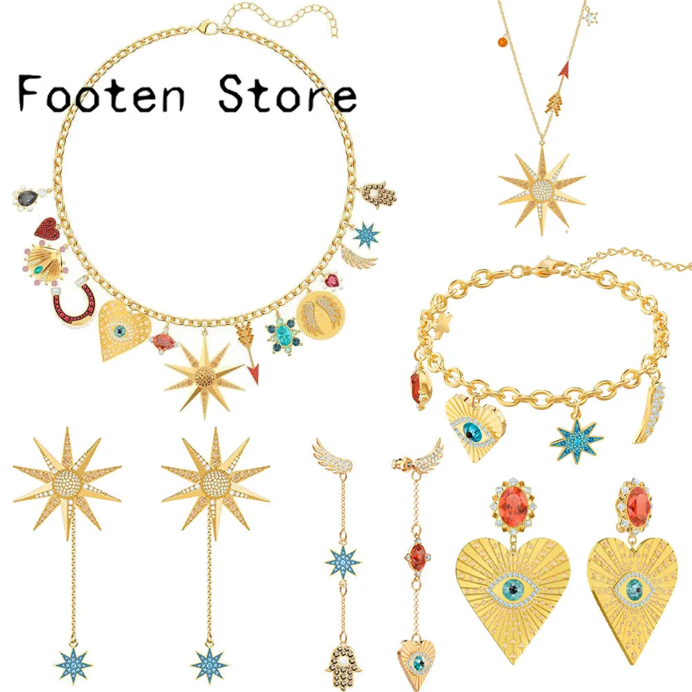 LUCKY GODDESS CHARMS スワロフスキー ネックレス ゴールド LUCKY