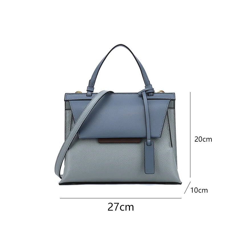 Luxury Women Tote Shoulder Bag Fashion Patchwork Design Genuine Leather Ladies Handbags For Shopping Travelling Crossbody Bags
