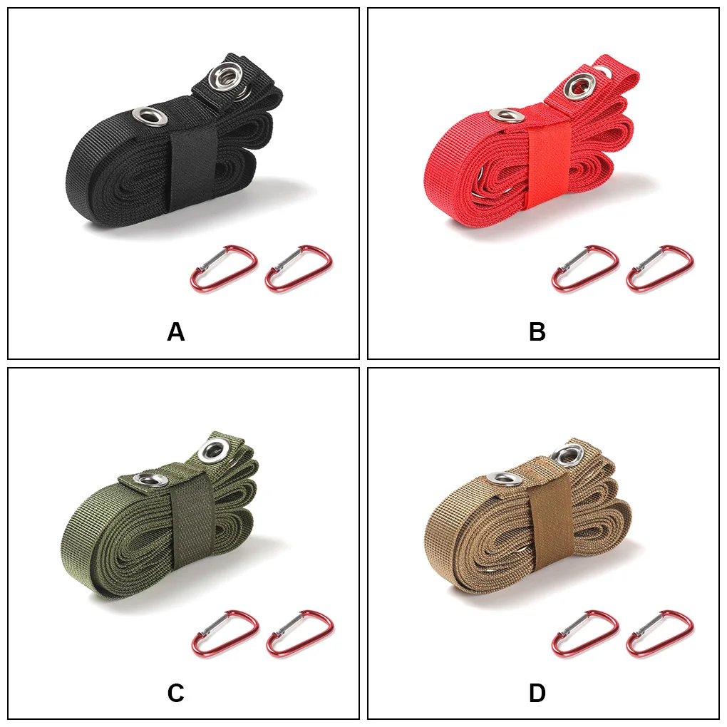 

Tent Hanger Rope Hiking Outdoor Canopy Clotheline Hook Lanyard Portable Fishing Travel Awning Strap with Buckles