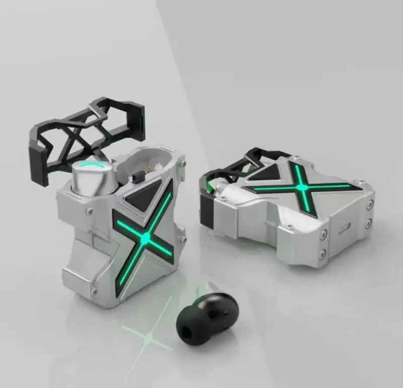 

Wireless Mechanical Style Gaming Headsets Sport Earbuds Stylish Sweat-proof Stereo Sound Wireless Earphones For Mobile Phone Tws