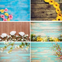 shengyongbao thick cloth photography backdrops prop flower and wooden planks photography background 200212su 010