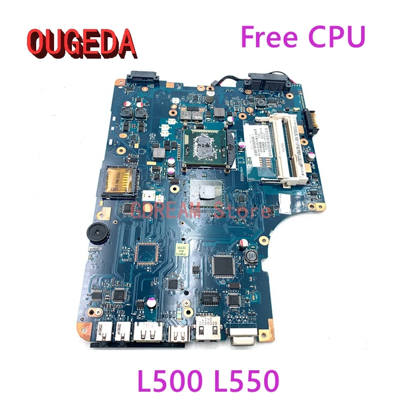 OUGEDA K000092540 NSWAA LA-5321P For Toshiba Satellite L500 L550 Laptop Motherboard 15.6 inch HM55 DDR3 Free CPU full tested