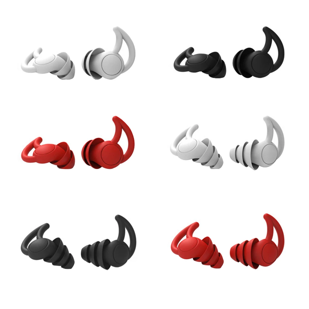 

Earplug Silicone Multi-Layer Earplugs Minimalist Tool Home Supply Household Bedroom Night Evening Gift Premium Black