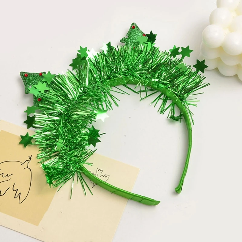 

Ободок унисекс в форме рождественской елки с блестками