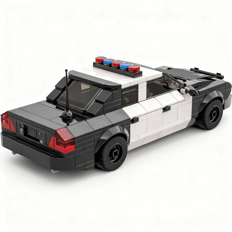 378 деталей MOC City Champions Fordes Crown Victoria Police Interceptor, модель из строительных блоков, 3D-дисплей, креативный конструктор. (art.: 3920dcd94e187) - 3920dcd94e187