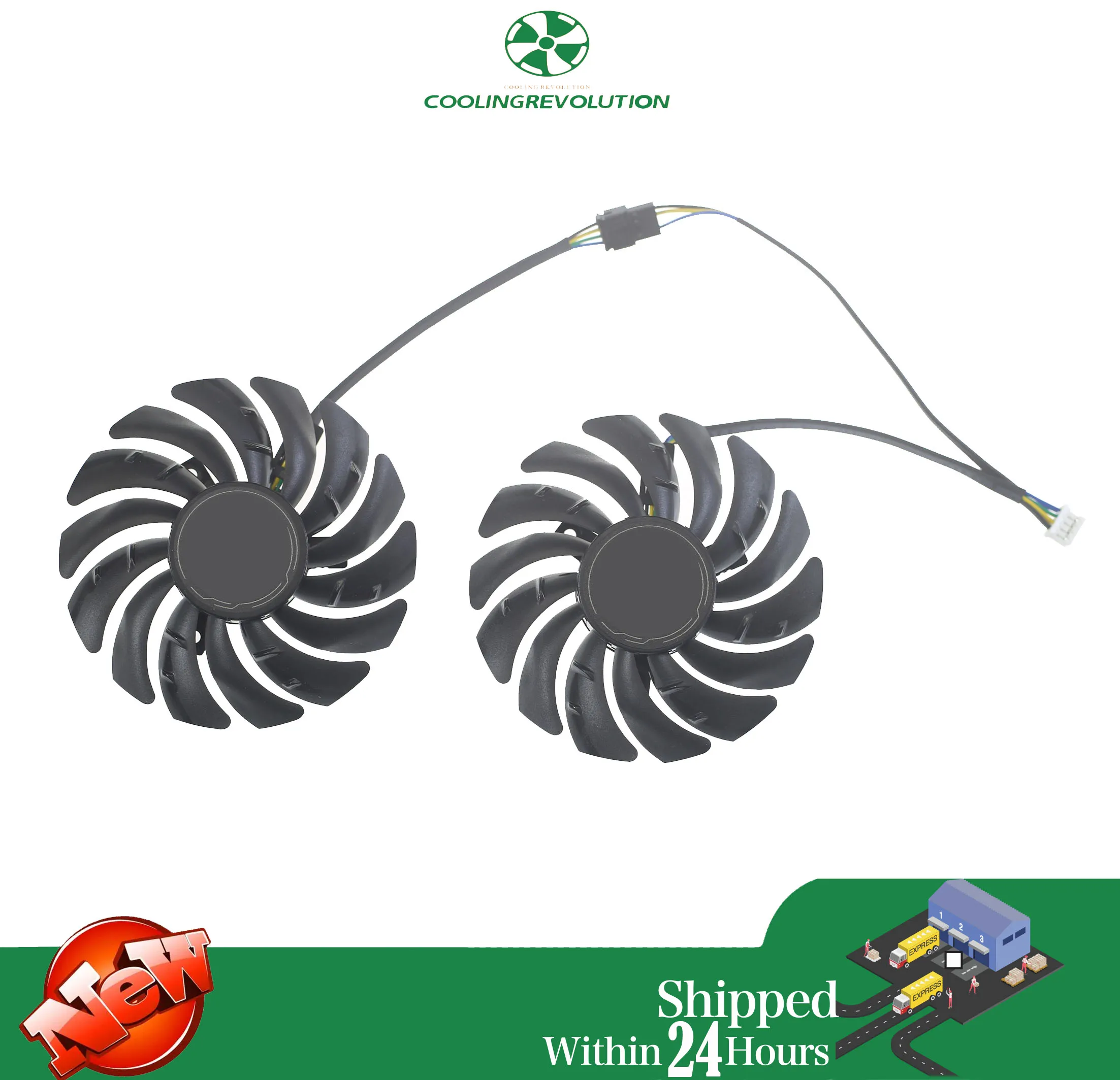 Вентилятор охлаждения для видеокарты MSI RADEON RX 5600 5700 XT MECH OC 87 мм