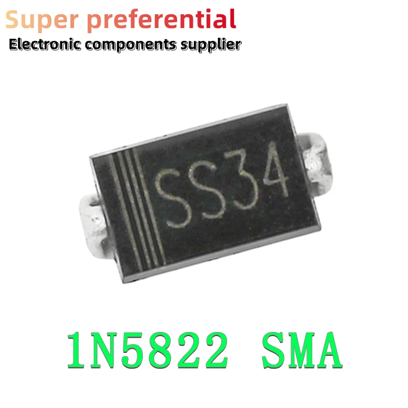 50 шт. 1N5822 SMA SS34 smd do-214ac IN5822 диод Шоттки ss34