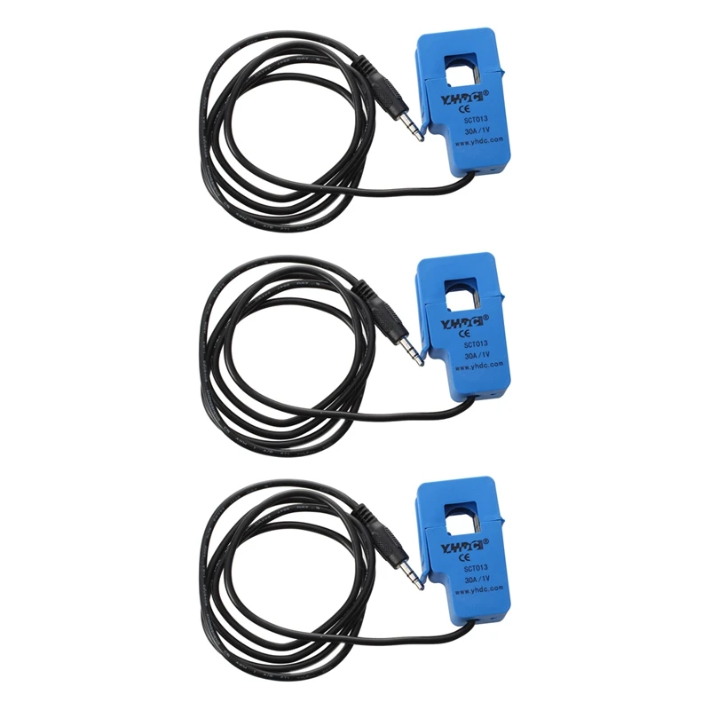 

3X SCT 013-030 3.5Mm Output Non-Invasive AC Current Transformer Blue