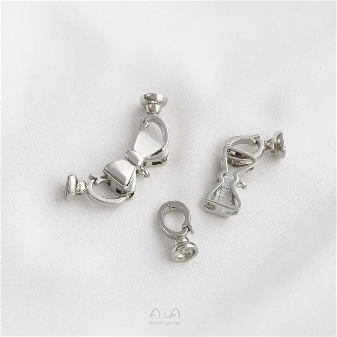 Бант из 14-каратного золота жемчужная пряжка галстук-бабочка двойная кнопка