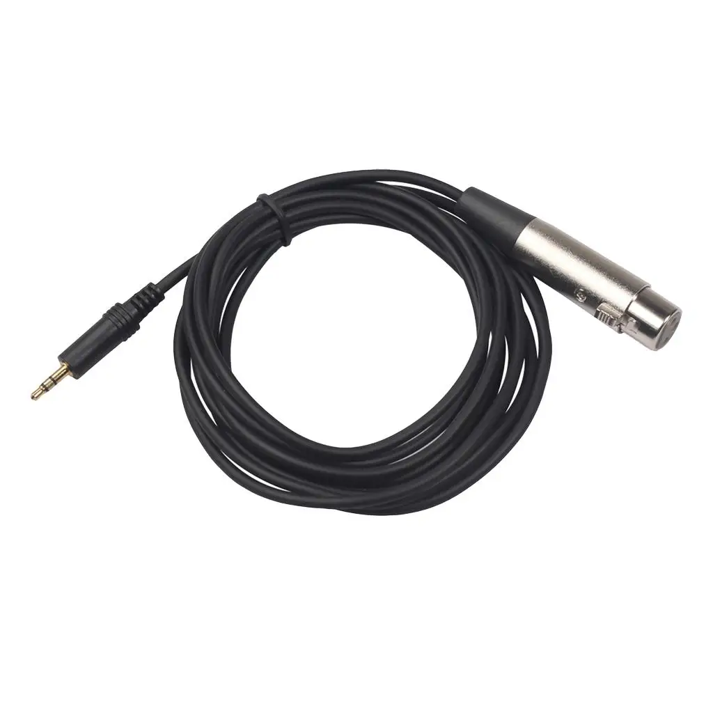 

3.5mm XLR Male to Female Stereo Audio Connector Right Angle for DV Mic