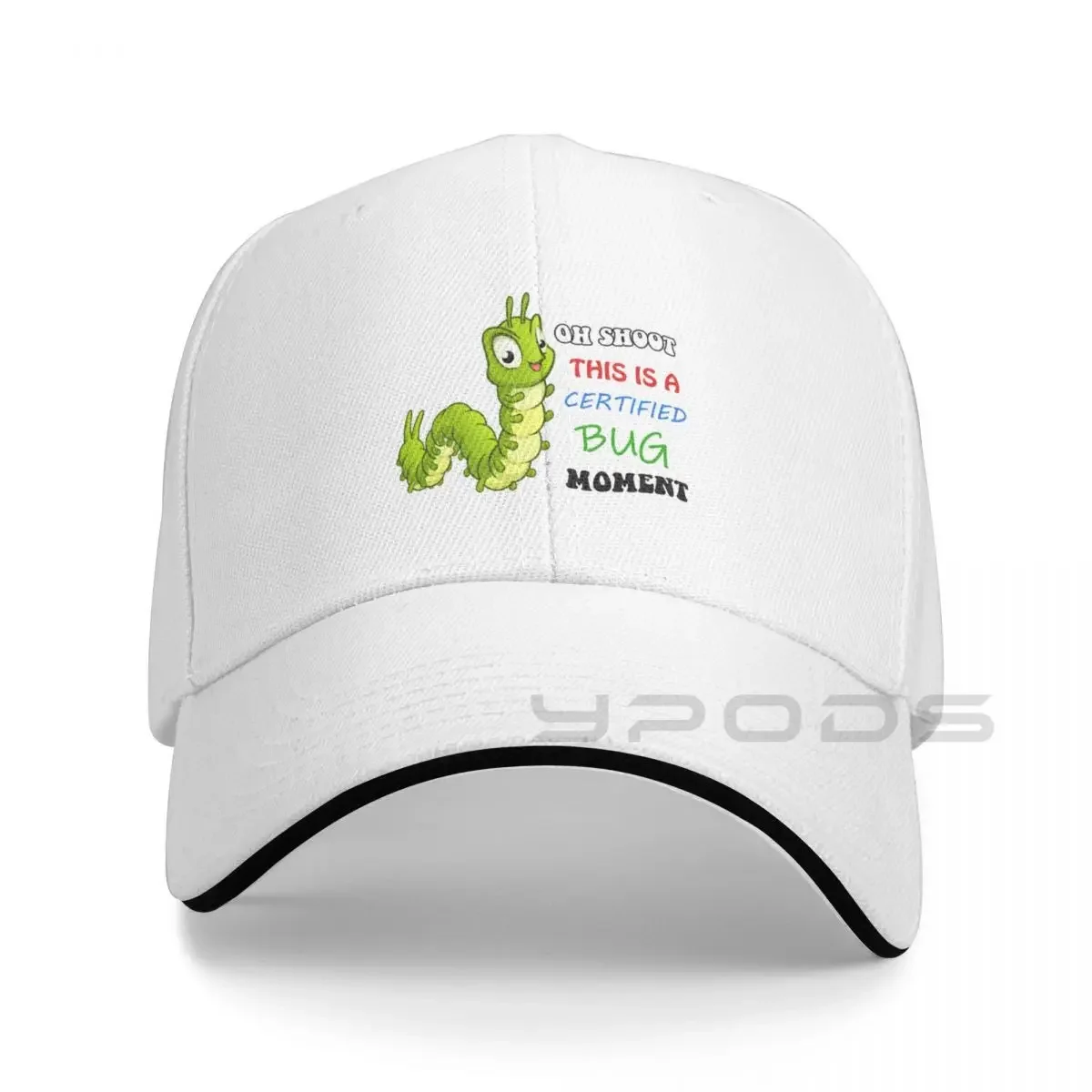 

2023 New Oh Shoot This Is A Certified Bug Moment, Oh Shoot This Is A Green Worm Cap Baseball Cap Hat Beach Women Hat Men's