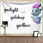 декор комнатыдекор на стенумакраме.хиппи.декор комнаты эсГобелен для ворот с надписью bibler Gaslight, гобелен Girlboss, настенный гобелен из полиэстера с принтом, мультяшное фэнтезийное одеяло, Настенный декор Tapiz
