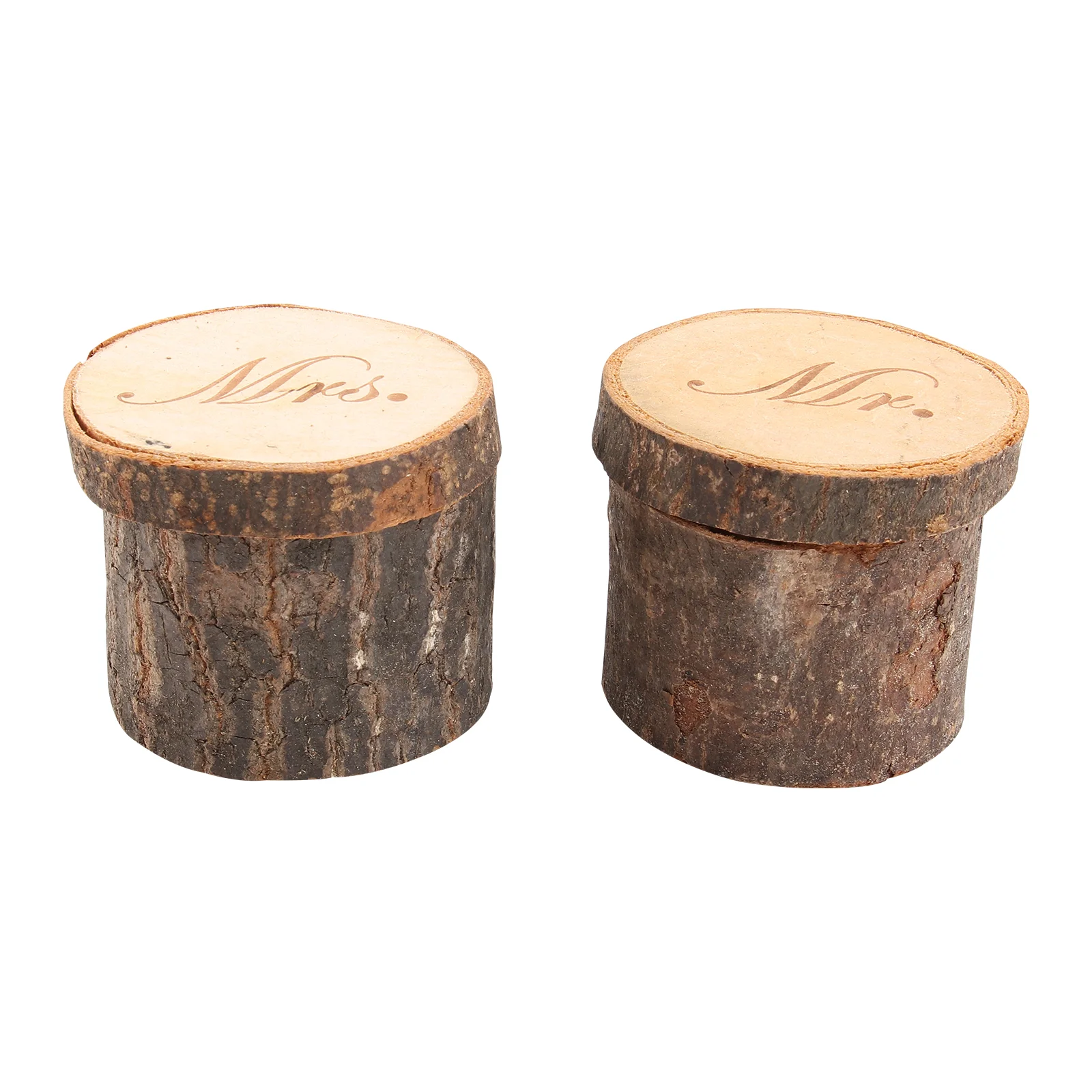 

1 Pair Ring Boxes Ring Cases Rustic Box Ring Bearer Box Gift Favor for Proposal Engagement
