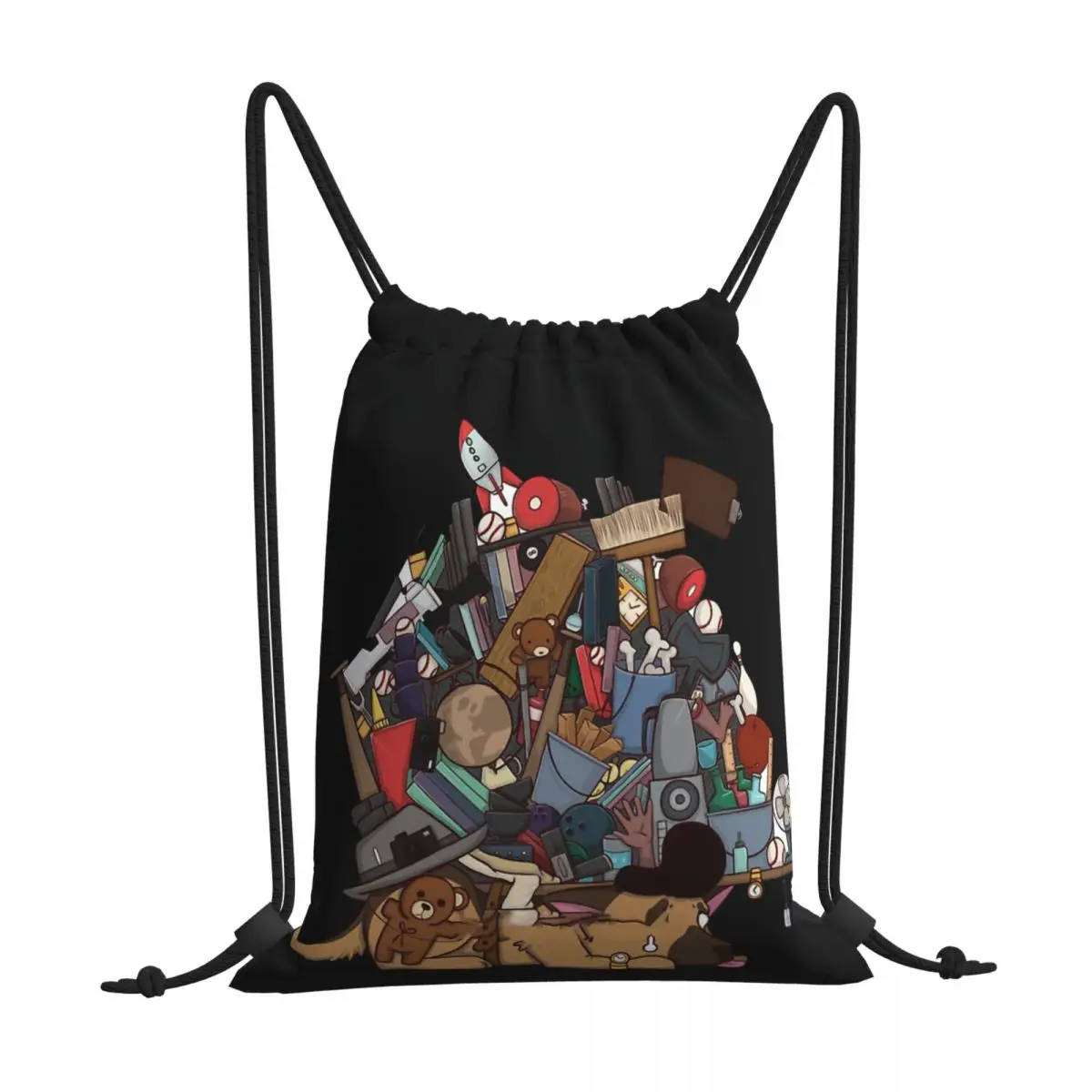 

A Mess Fallout Human Role Playing Game Print Drawstring Storage Backpack Teenager Travel Bag Multi-function Pocket