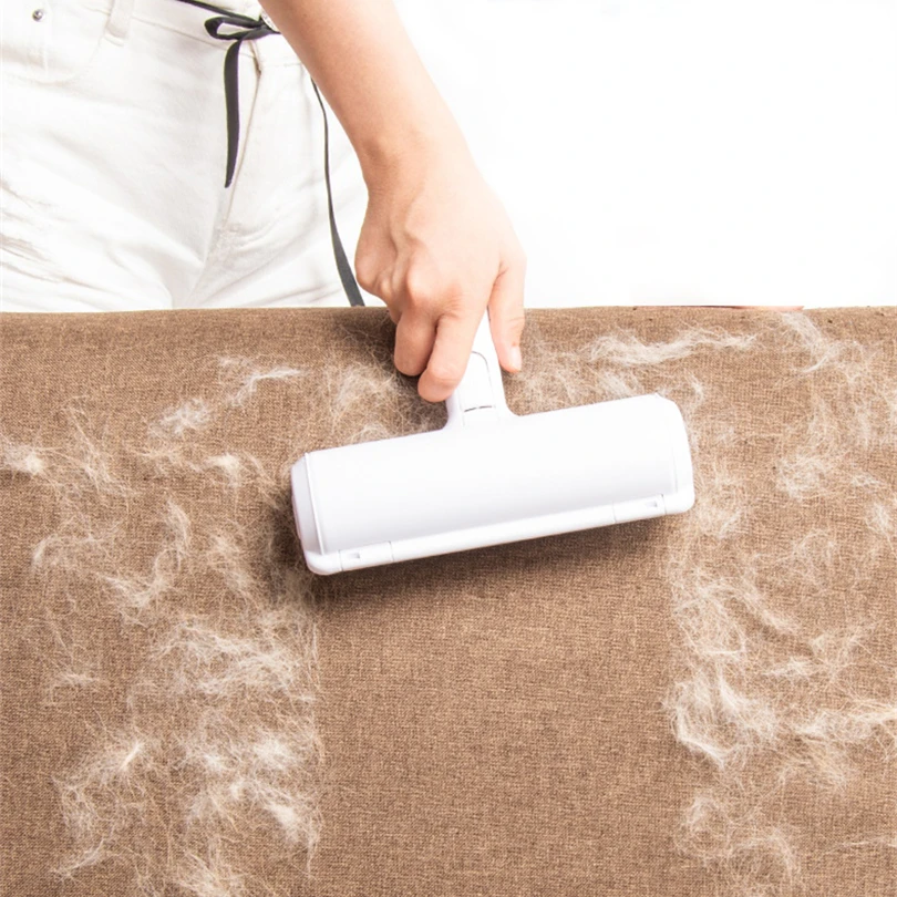 

Pet Hair Remover Lint Sticking Roller Two-Way Removing Dog Cat Hair From Furniture Self-cleaning Lint Pet Hair Remover