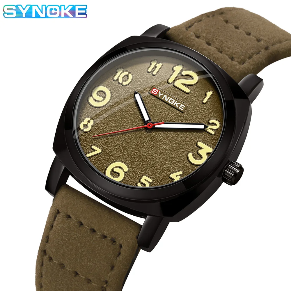 Часы мужские кварцевые в винтажном стиле спортивные наручные с большим