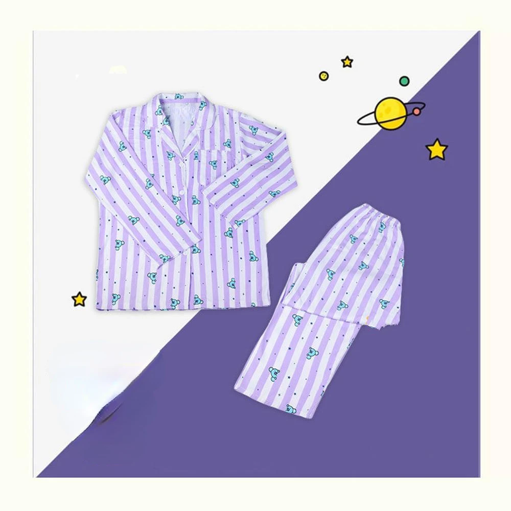 Пижамный комплект ZITY Женский домашняя одежда в полоску милая Корейская для сна