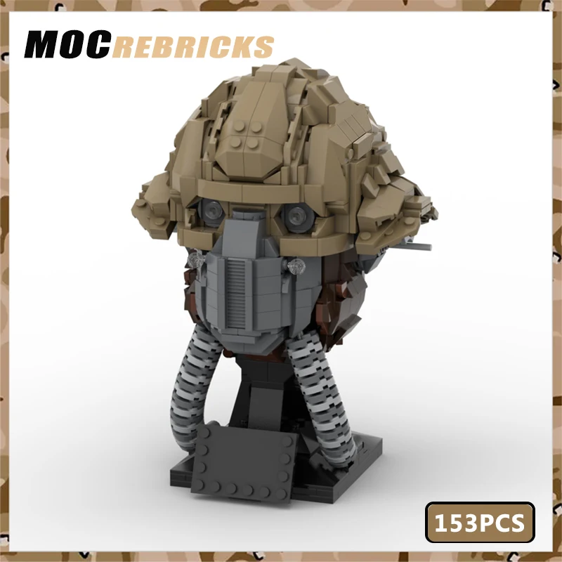 

Статуя солдатика MOC, шлемы из двух трубок вокруг Андорры, Сборка конструктора из мелких частиц, модель для мальчиков, образовательные игрушк...