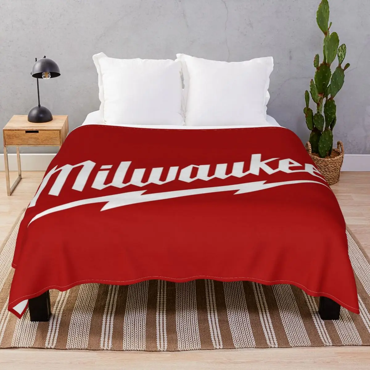 

Milwaukee Electric Tools Blankets Flannel Autumn/Winter Breathable Throw Blanket for Bedding Home Couch Travel Cinema