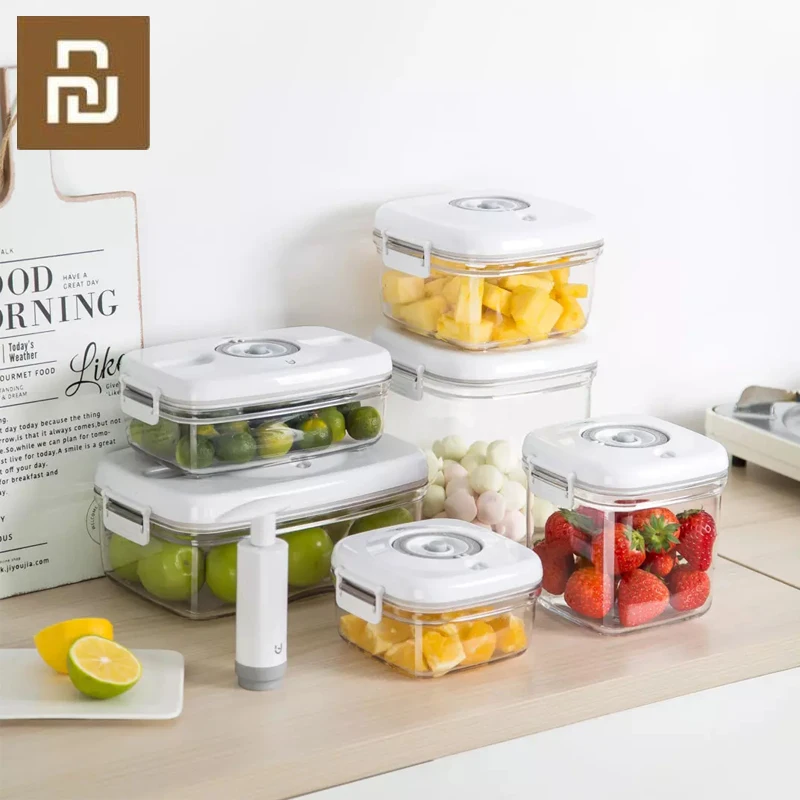 

Youpin Bo's Vacuum Freshness Box Fruit Box Lunch Box Portable Student Children Plastic Food Sealed Box Vacuum Storage Lunchbox